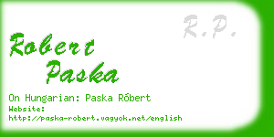 robert paska business card