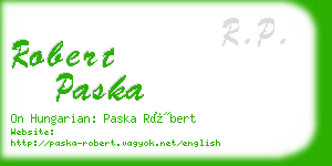 robert paska business card